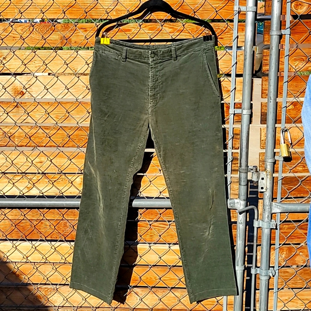 Mason's London olive corduroy trousers